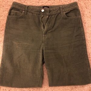 Green corduroy pants